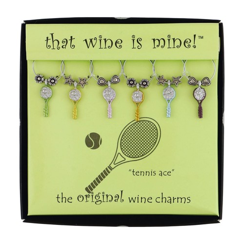 6-Piece Wine Charms/Wine Glass Tags/Drink Markers for Stem Glasses, Wine Tast...