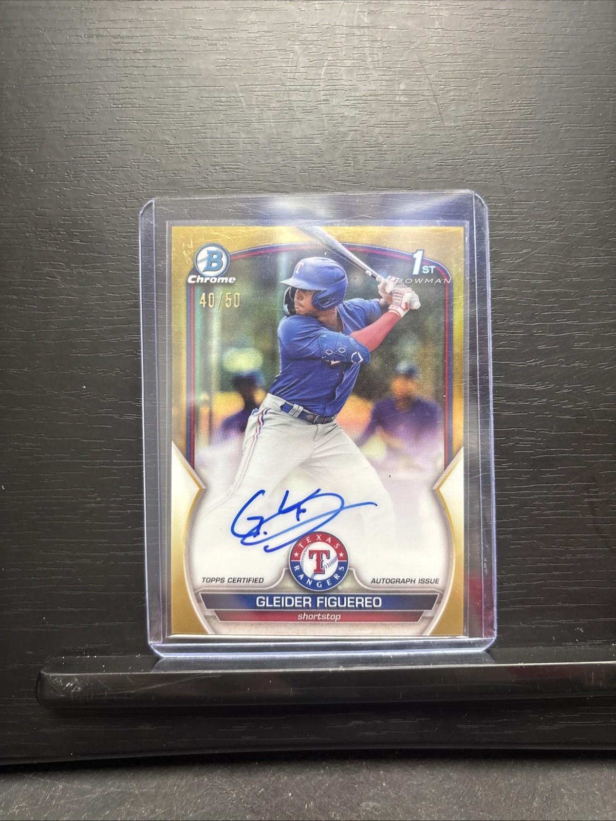 2023 Bowman Gleider Figuereo Chrome Auto Gold Refractor 1st #/50