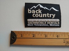 * 1 SNOMOBILE BACK COUNTRY RENTALS YELLOWSTONE MONTANA PATCH CREST ECUSSON *