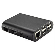 Raspberry Pi 3/3B/2 Black Plastic Ventilated Case/Enclosure w/ USB Audio Ports