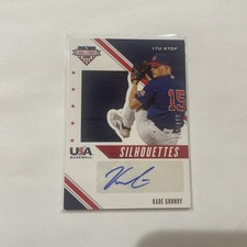 2020 USA Baseball Stars & Stripes Kade Grundy #USJ-KG Silhouettes / 199 Auto 