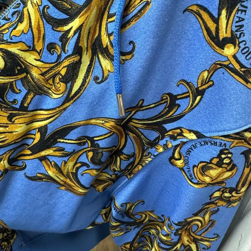 Versace Jeans Blue Baroque Hoodie 100% Authentic thumbnail 7