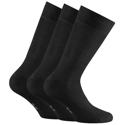Rohner Basic Unisex Socks, Multipack - Cotton, Short Socks, Solid Black...