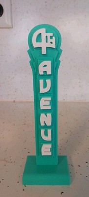 Vintage Anchorage Alaska 4th Avenue Theater Miniature Sign Diorama 6'' Tall