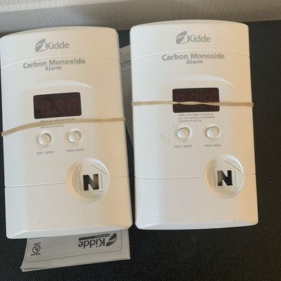 Lot Of 2 Kidde Nighthawk Carbon Monoxide Alarm with Digital Display - White