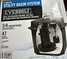 Everbilt 1/4 HP Pre-Plumbed Sink Tray System Sump Pump MODEL THD1035