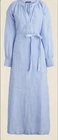 J Crew 100% Linen Cabana Midi dress in French Blue CI918 Size Small Kaftan