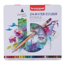 Bruynzeel Expression Aquarellbuntstifte, Metalletui mit 24 Stück