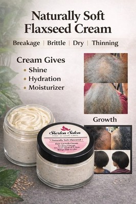 Naturally Soft Flaxseed Cream for Hair  Great for Thinning Hair 