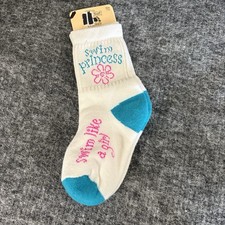 For Bare Feet Swim Princess Swim Like A Girl Socks Size 7-9 Team USA Vintage New