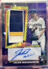 Topps Finest Rookie Autograph Relics Jacob Misiorowski /75