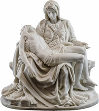 Michelangelo's La Pieta Statue - 10-Inch Premium Cold-Cast Marble Replica