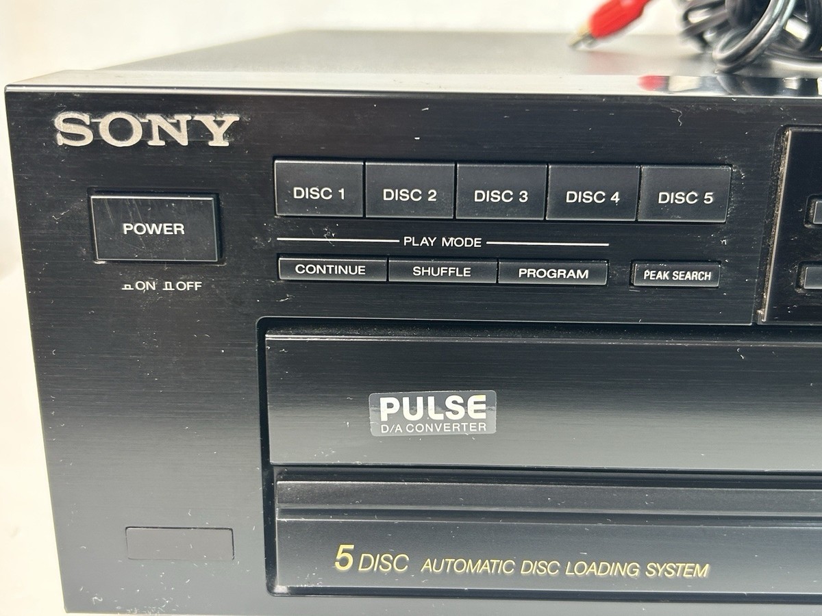 Sony 5 Disc CD Changer CDP-C27 AV Cord Tested Works for sale