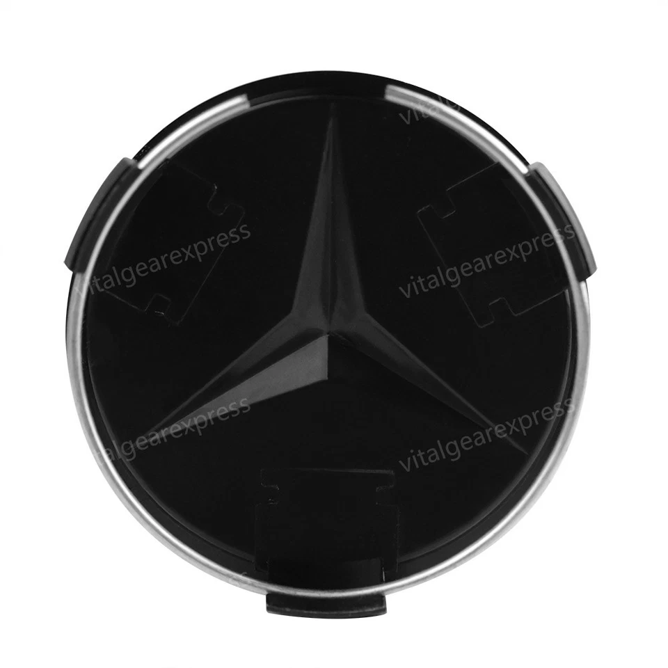4 x set Glossy Black Wheel Center Hub Caps Cover for Mercedes-Benz Logo 75 mm - Image 4 of 4