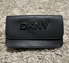 DKNY Black Faux Leather Logo