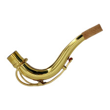 27.5mm Excellent Tenor Sax Neck Gold Lacquer Brass Material for Replacement