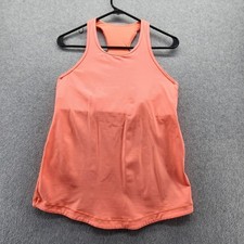Lululemon Tank Top Womens Medium Coral Racerback Shelf Bra Athletic Yoga Gym