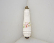 Vintage Ceramic Cistern Handle Light Switch Pull Blinds Cord Curtain Old Brass