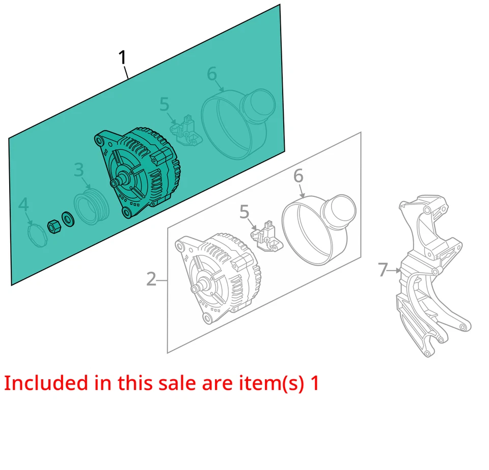 Alternator 180 Amp Fits 09-10 AUDI Q7 2730957 Foto 3 de 4