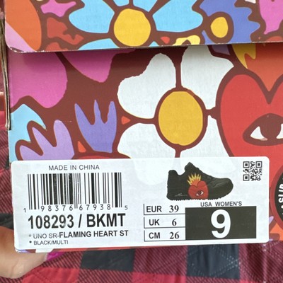 Skechers Ricardo Cavolo Uno SR-Flaming Heart Black Multi Women's Sneakers