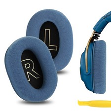 Geekria Velour Ear Pads for Logitech G Pro, G Pro X Headphones Blue 