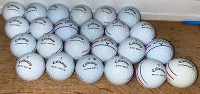 24 Callaway Chrome Soft X Golfbälle neuwertig A Klasse Triple Track weiß ERC 9.6.26