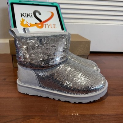 New With Box UGG Classic Mini Mirror Ball Womens Bootie Size 6 & 7