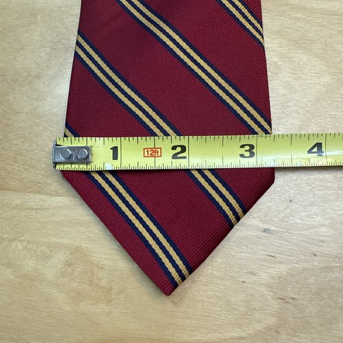 Brooks Brothers Makers & Merchants Silk Tie Red Yellow Blue Striped 58" USA - Picture 10 of 10