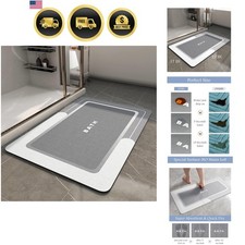 Bath Mat-Bathroom Mat Rug Non Slip Super Absorbent Stain Resistant Quick Dry ...