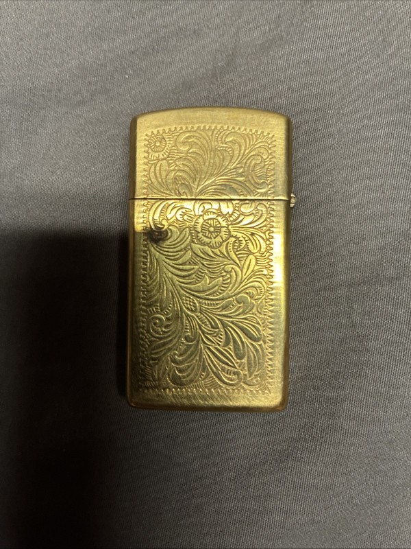 zippo floral Brass Engraved