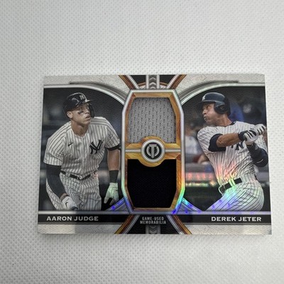 Topps 2023 Tribute Dual Relics DR-JJ Derek Jeter Aaron Judge Yankees /199