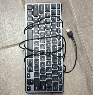 Macally ACEKEY Compact Wired USB Keyboard QWERTY English Black/Gray