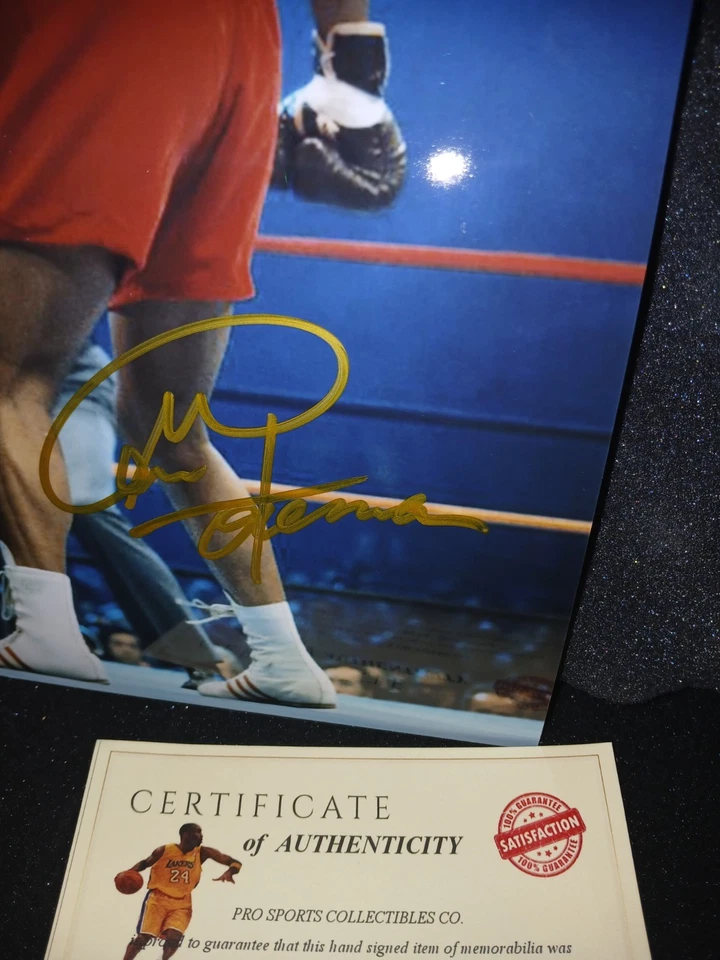 Foto autografiada de campeón de peso pesado de George Foreman 8x10 y certificado de autenticidad boxeo vintage Foto 2 de 2
