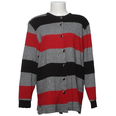 Alfred Dunner, Strickjacke, Damen, Größe: M, Grau/Rot/Schwarz #fP9