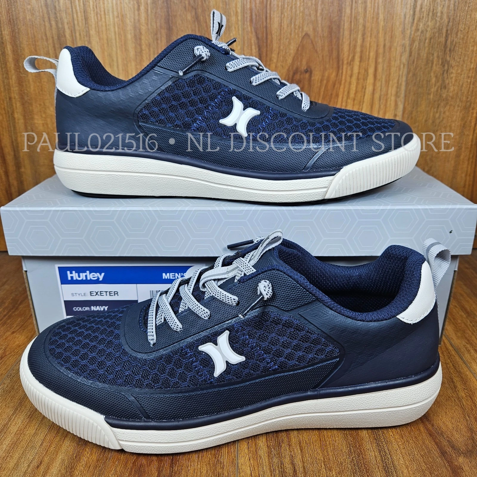 HURLEY Men's Exeter Casual Lace-up Sneakers Shoes ~ Navy ~ Various Sizes