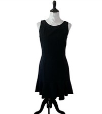 Sandro Paris Lace Trim Knit Dress Black Sz 3 L