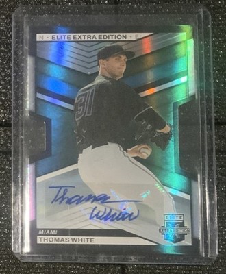 2023 Elite Extra Edition Die-Cut Auto #85 Thomas White-Marlins 213/399