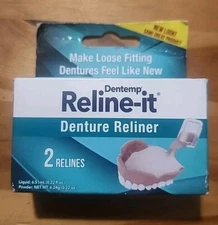 D.O.C. Dentemp Reline-It Denture Reliners 2 each By Kendall 