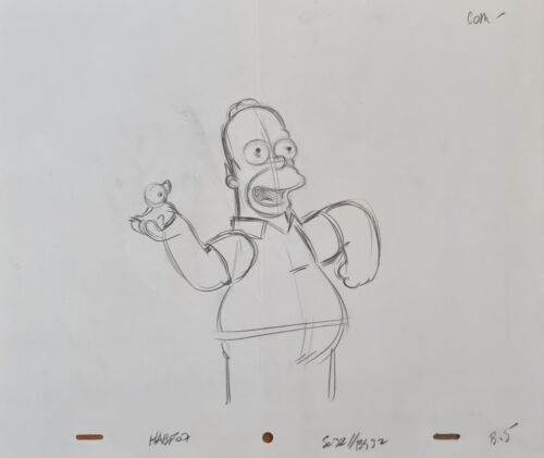 SIMPSONS TV Show Oryginalna animacja kreskówka Art Cel Rysunek Homer Simpson #79 - Zdjęcie 1 z 1