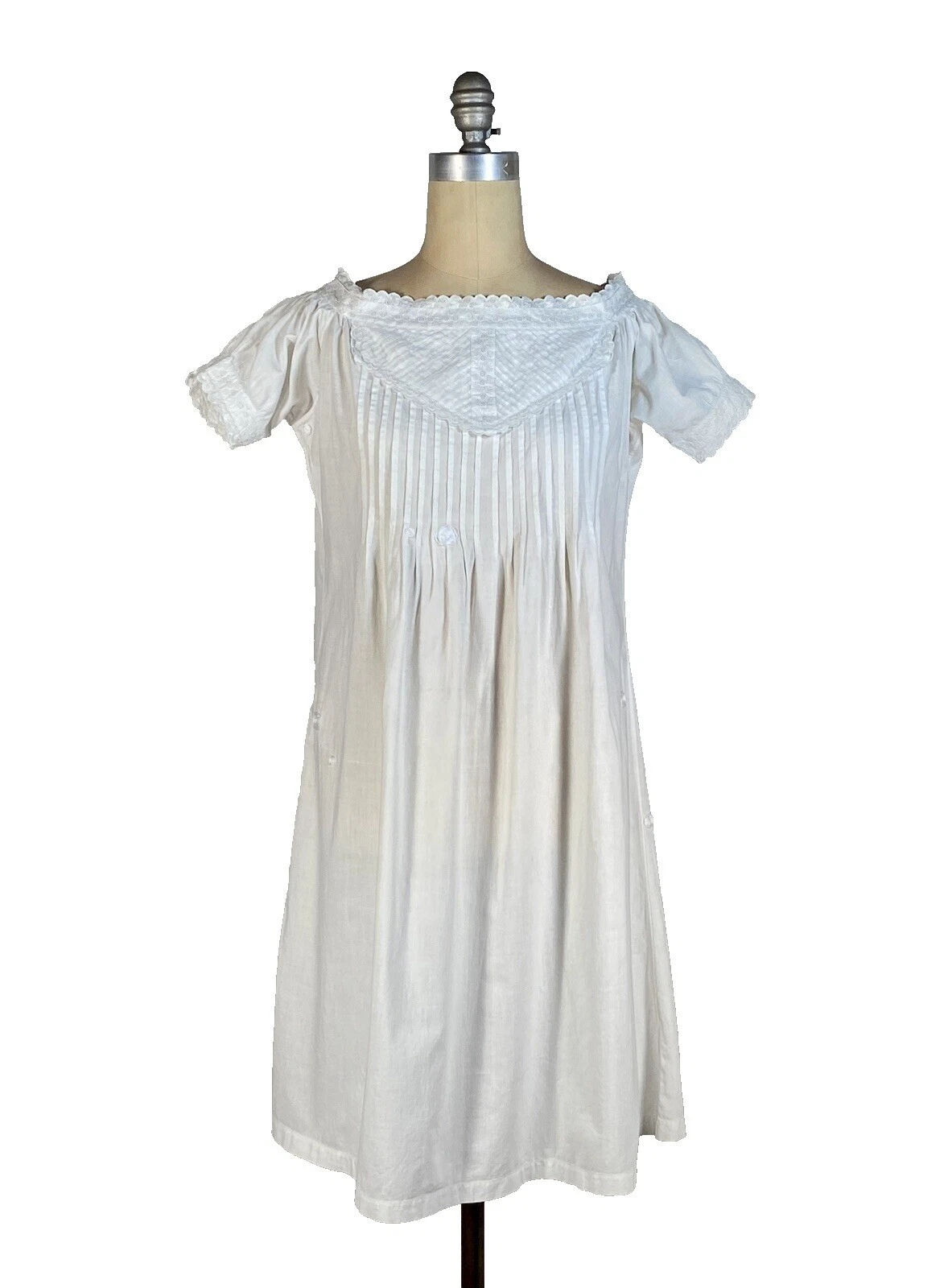 Ropa Vintage Blanco Boda para Mujer 1900s década