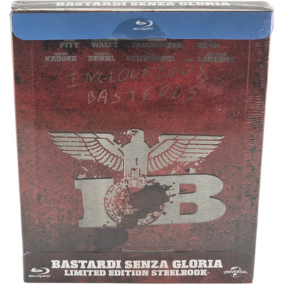 Inglourious Basterds Blu-Ray SteelBook Debossed Brad Pitt Tarantino 2016 [-18] B