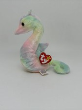 Vintage Ty beanie baby Neon the seahorse Retired Silver Tag 9In  P3