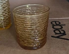 Vtg Anchor Hocking Lido Soreno Amber Gold Rocks Glass