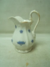Adderley Chelsea Blue Embossed Grapes Pitcher 6 1/4" Tall Chip Free