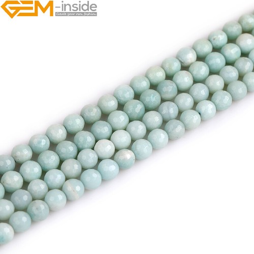 Natural Amazonite Round Stone Beads Loose Jewelry Making 15" Semi-pricious - Picture 21 of 38