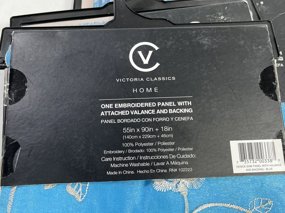 Victoria Classics Cortinas Azules 55x90in NUEVO Foto 3 de 4