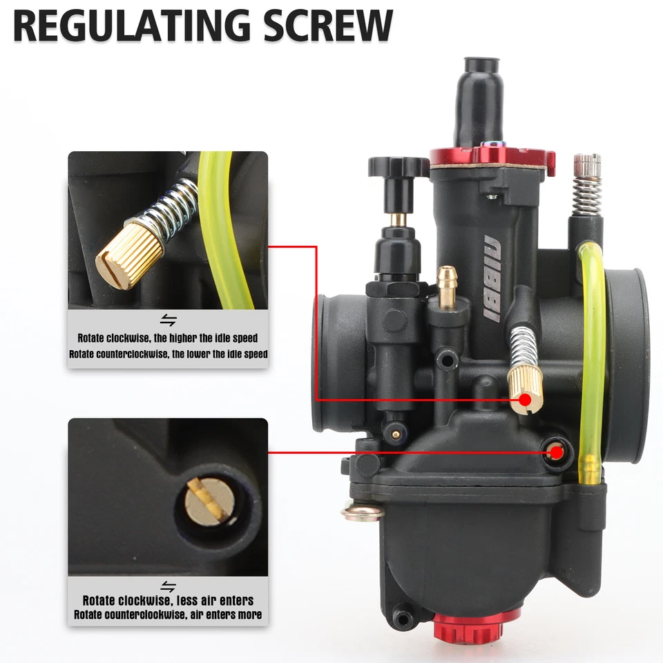 NIBBI Racing PWK Carburetor 34mm Fits For Kawasaki KLR 250 KLR250 1985-2005 Carb - Image 3 of 4
