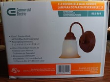 EAN 6940500304151 product image for Commercial Electric Wall Sconce Nutmeg Finish Light W Tea Stained Glass 892 489 | upcitemdb.com