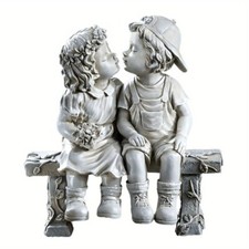 Couple Statues for Garden Patio Resin Outdoor Indoor Decor Weather Resistant Gif