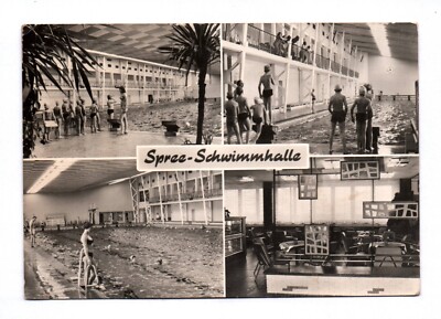 Postcard Spree swimming pool Fürstenwalde Spree 1978